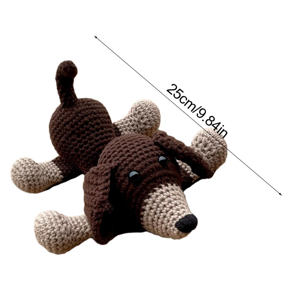 Sjov dørstopper dørstoppere sød hæklet dørkile husholdningsdørbeslag håndlavet dørbeslag vindtæt gulvdekoration: Blå