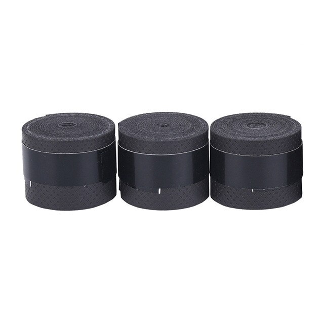 1/3PC Sec Raquette de Tennis Grip anti-dérapant Sueur Absorbé Enveloppe Robinets Badminton Poignées Raquette Vibration Surgrip Bandeau Sport: BLACK 3PCS