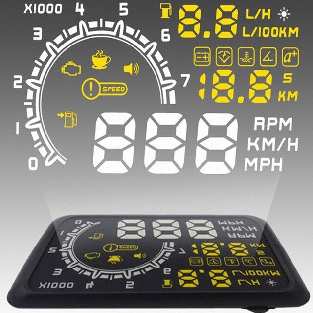 HUD Head Up-pantalla Hud para coche, sistema de advertencia de velocidad, buena , interfaz OBD2