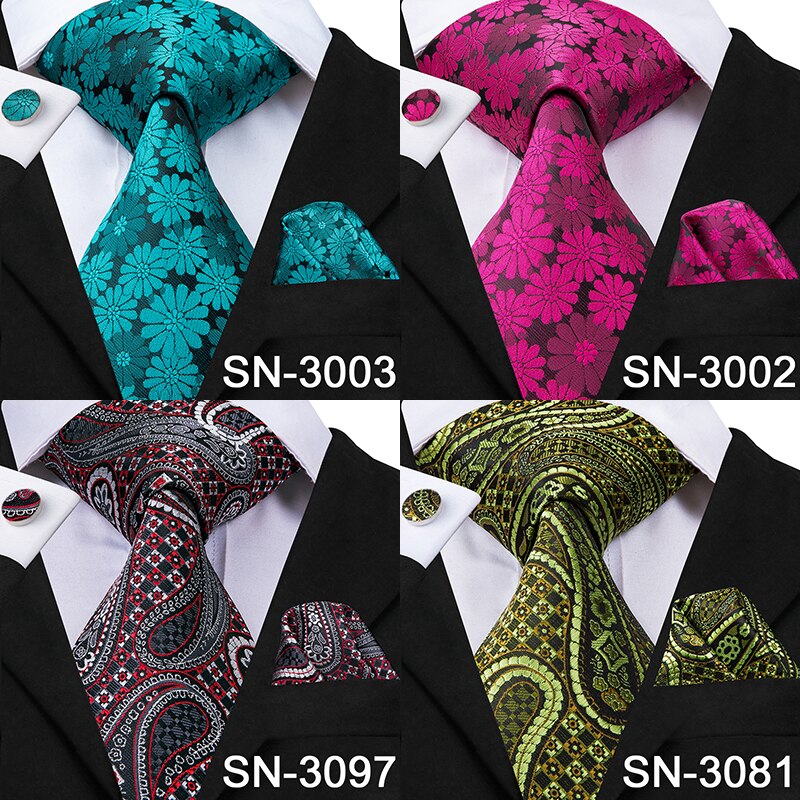 Hi-tie mænd slips silke slips business guld slips og lommetørklæde manchetknapper sæt jakkesæt bryllupsfest gul mænd slips sæt
