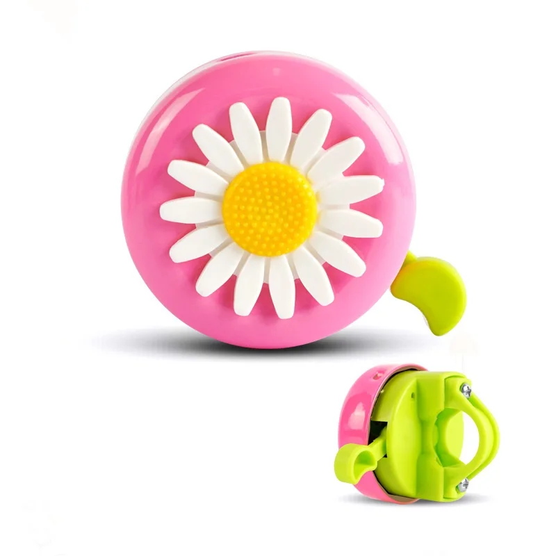 Klaxon de vélo coloré pour enfants, cloche de vélo drôle pour filles, détruire AndrFlower pour guidon, plastique en alliage, alarme sonore, anneau de cyclisme: Violet