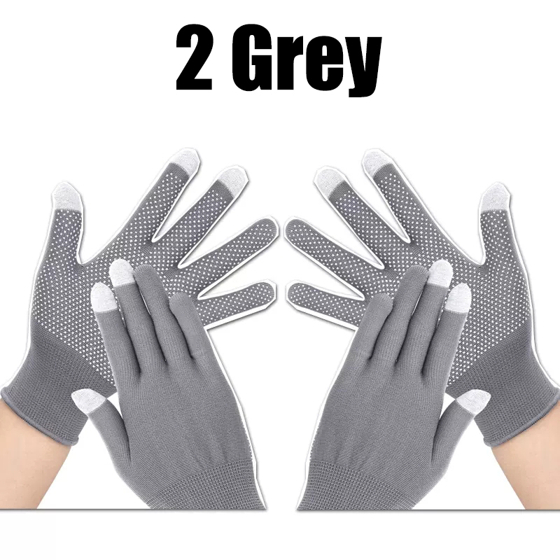 5 pares de guantes antideslizantes para montar al aire libre con pantalla táctil para hombres y mujeres guantes ligeros finos transpirables Anti-uv guantes para conducir: Verde militar