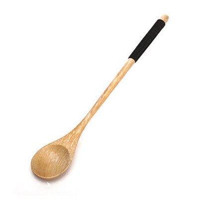 Tie draad roeren honing houten lepel met een lange handvat theelepel creatieve en wind lange handvat houten lepels dessertlepel: Spoon3