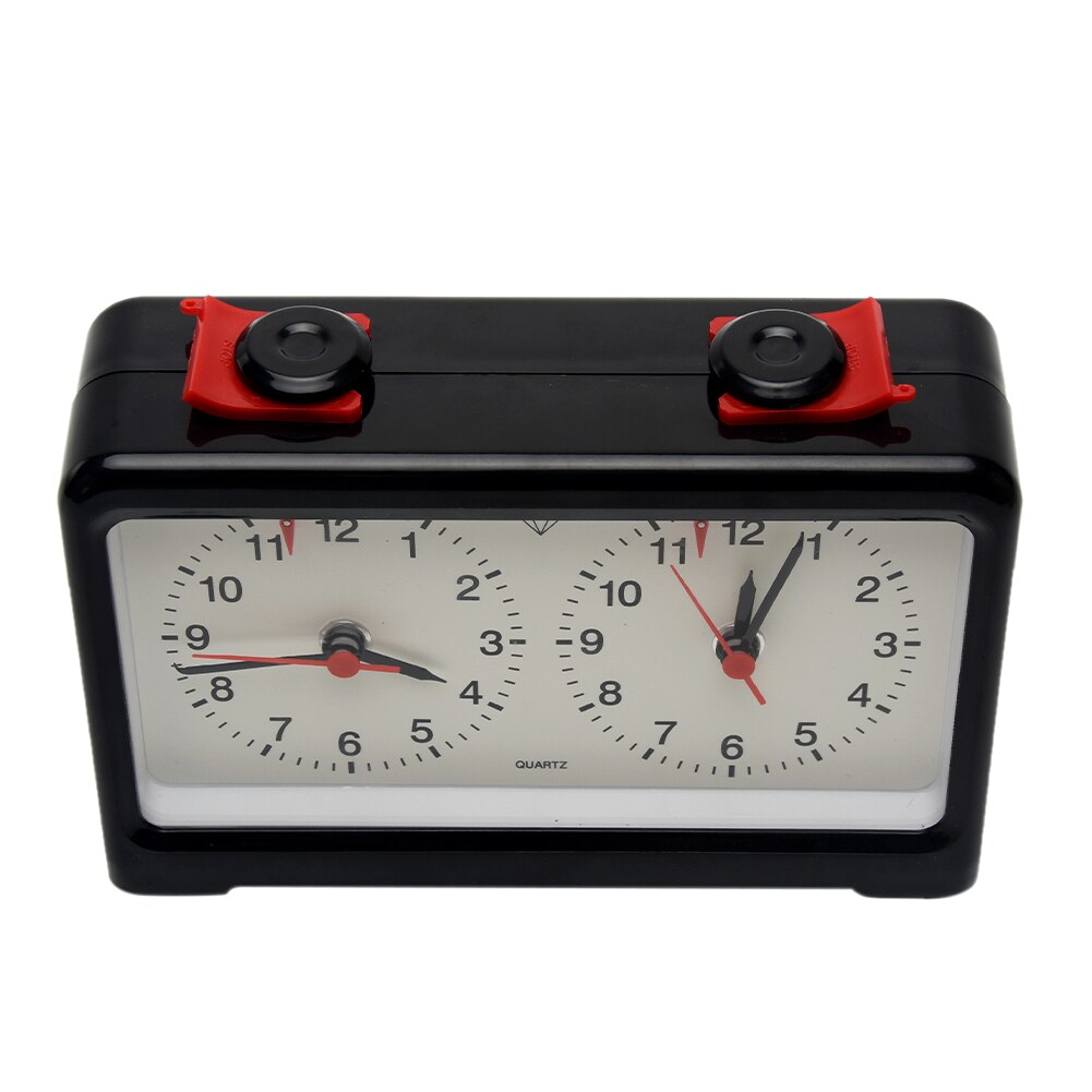 Button Battery Powered Count Down Analog Compact Chess Clock Quartz Movement Game Timer Plastic Easy Operate