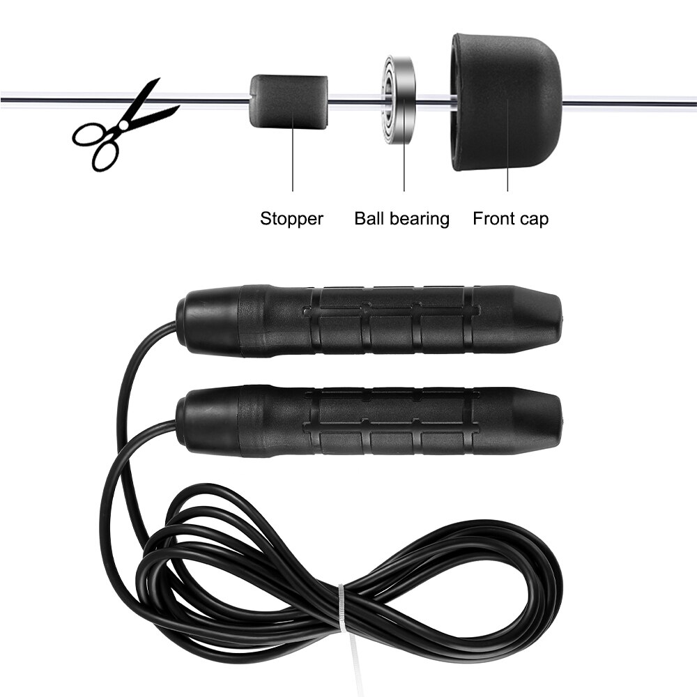 Adjustable Jump Rope Fitness Skipping Rope Soft Handles Tangle-free for Exercise Workouts Speed Endurance Training Gym Equipment