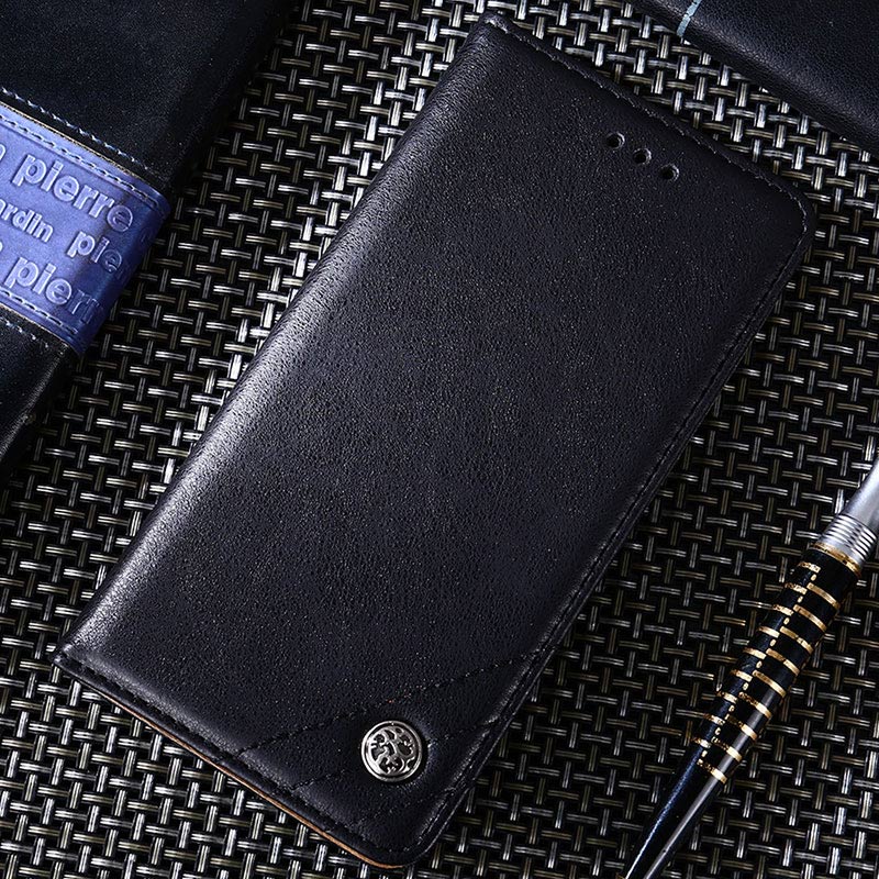 for Xiaomi Pocophone F1 case Luxury Leather Flip cover Stand Card Slot Cases for xiaomi pocophone F1 Without magnets funda coque: black