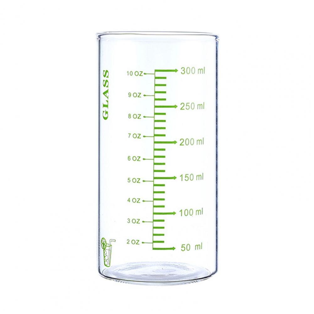 Melk Cup Afgestudeerd Clear Schaal Hoge Borosilicaatglas Multipurpose Water Mok Voor Kinderen: green