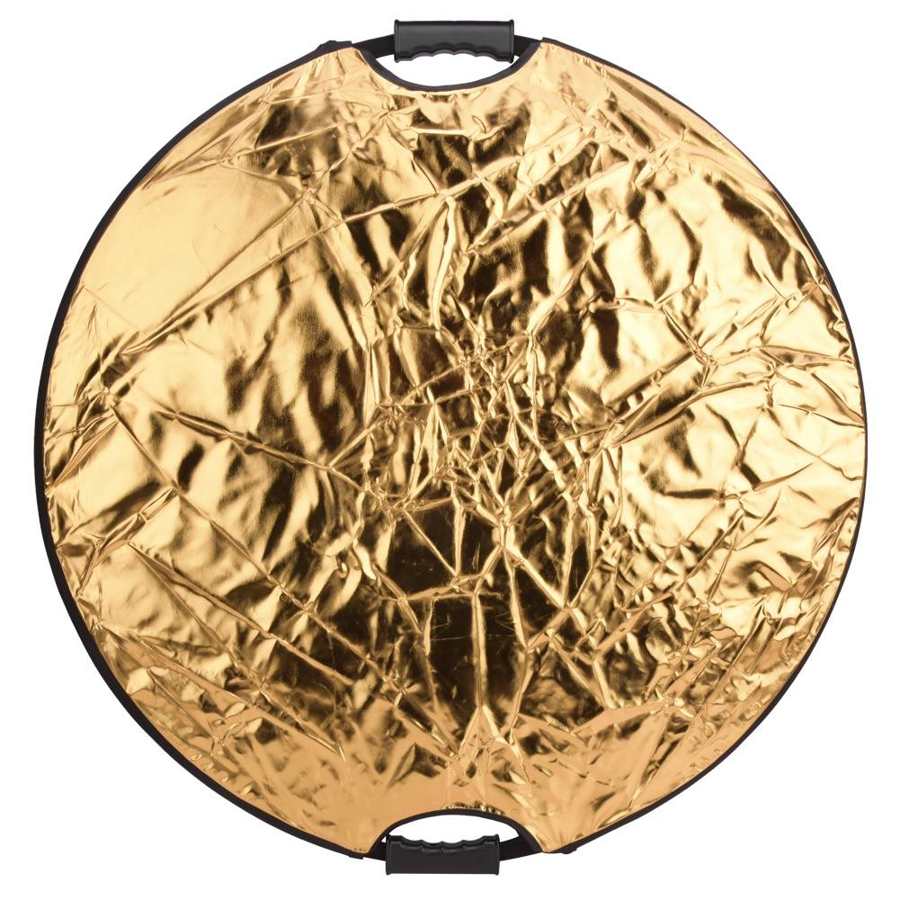 Reflector Panel 5 in 1 Reflective Fabric Double Handle Round Folding Reflector Panel for Fill Light for Indoor and Outdoor