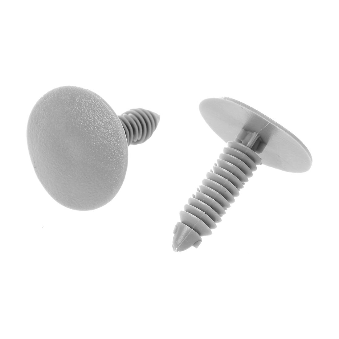 20 Pcs Gray Plastic Car Trim Clips Rivet Fastener 6mm Hole 26mm Head