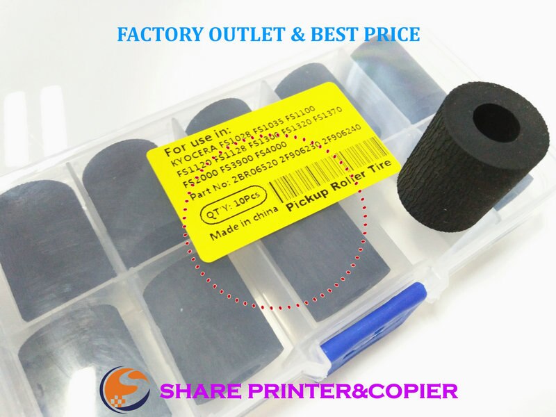 2BR06520 2F906240 2F906230 Pickup Roller rubber for Kyocera FS1028 1035 1100 1125 1120 1128 1300 1320 1370 3900 4000: 10ps Black