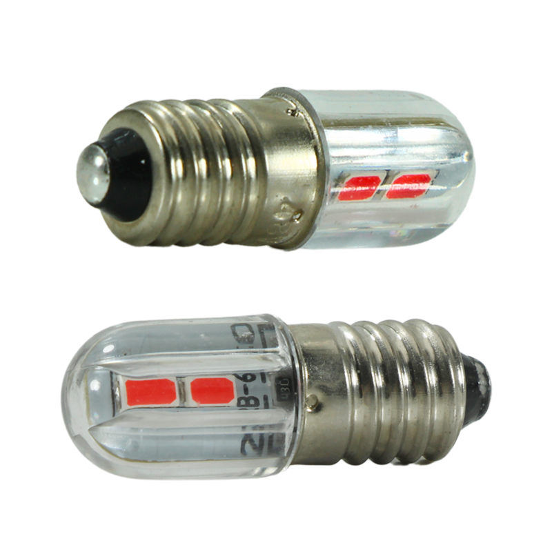 Bombilla E10 bombilla Interior Led 6v 12v 24v 36v 48v 110v 220v Mini 1W indicador automático luz de advertencia señal lámpara de ahorro de energía 6 V