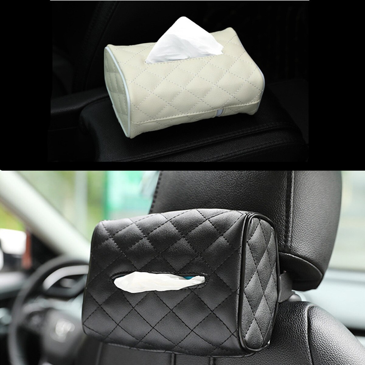 Auto Tissue Box Cover Auto Rugleuning Lederen Armsteun Papier Thuis Servet Houder Box Voor Toyota