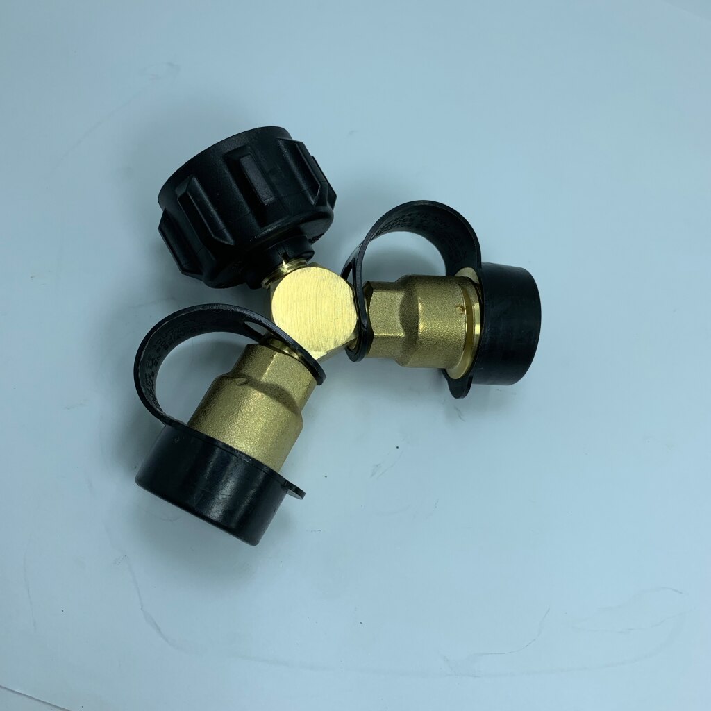 Adaptador Universal de tanque de propano de 2 vías, divisor que convierte QCC para parrilla de barbacoa Y adaptador de tanque de propano