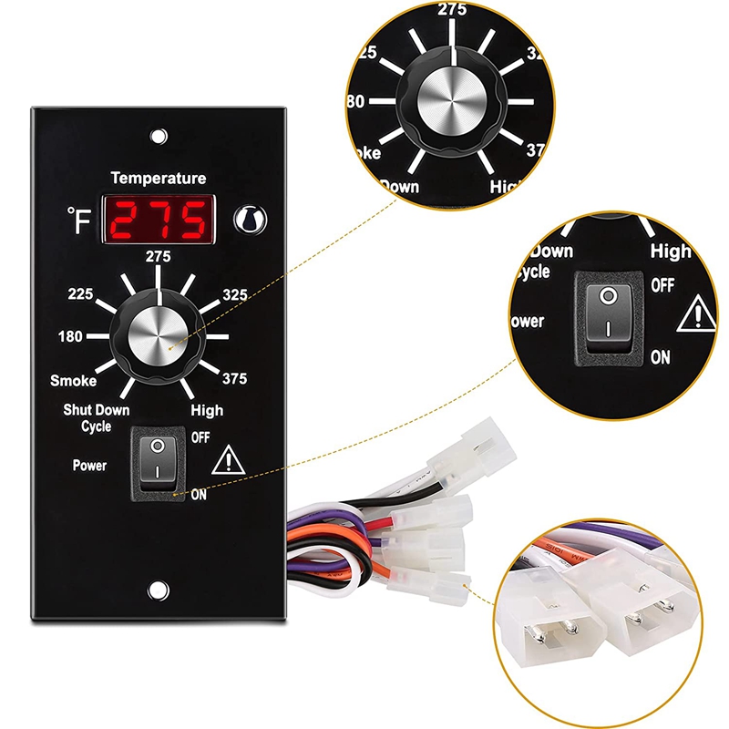 Digital Thermostat Controller Kit for Traeger Wood Pellet Grills with RTD Temperature Probe Sensor and Rod Ignitor