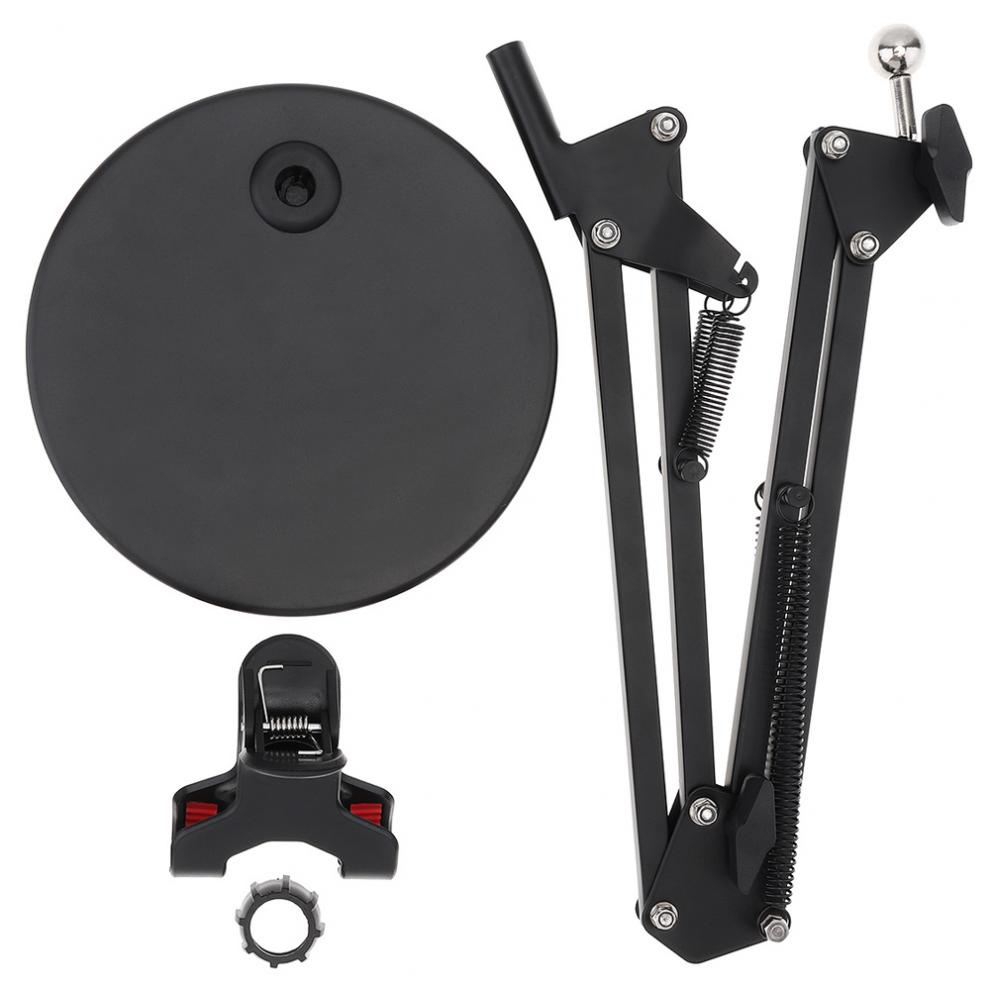 Extendable Metal Desktop Cell Phone Holder Desk Mobile Smartphone Phone Tablet Stand Mount with Suspension Boom Scissor Long Arm