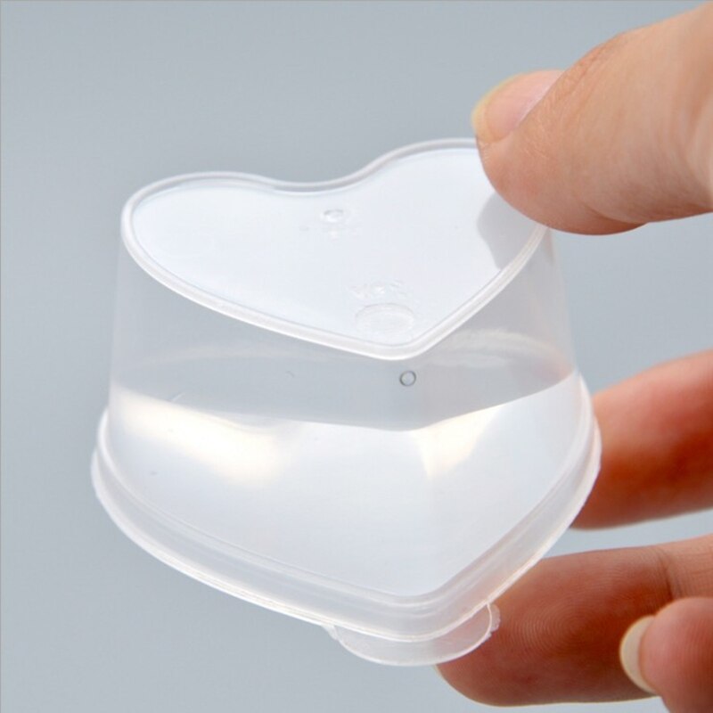 5/10 stk gennemsigtig plastopbevaringsbeholder hjerteformet organisatoræske med låg til legedejslam mudderlys ler 45ml