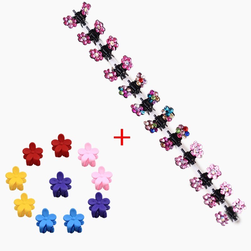 Pequeño gancho para el pelo para niña pequeña, horquilla con flor de Color caramelo, accesorios para el pelo de niños, 10 Uds.: style 3