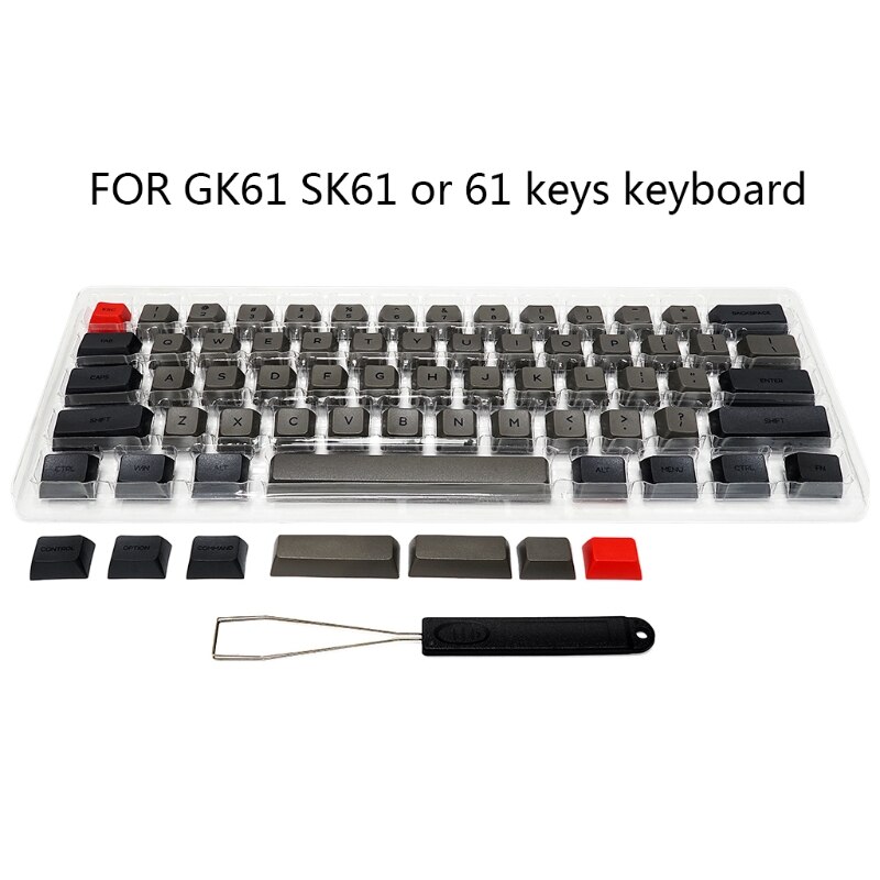 Keyset Keycaps - Double Shot PBT - for GK61 SK61 Mechanical Keyboard
