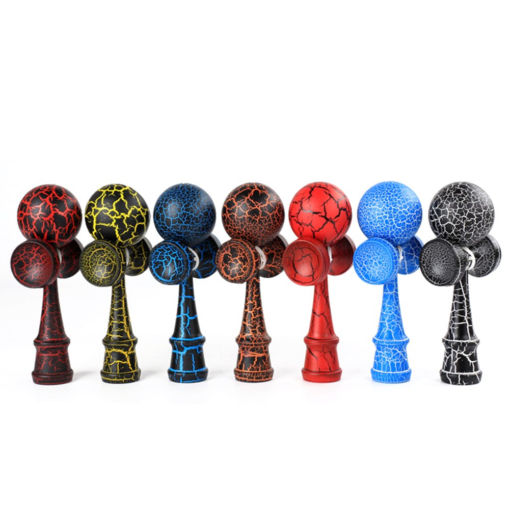Houten Crack Verf Kendama Jongleren Bal Speelgoed Japanse Traditionele Fidget Outdoor Sport Stress Relief Speelgoed Volwassen Kinderen