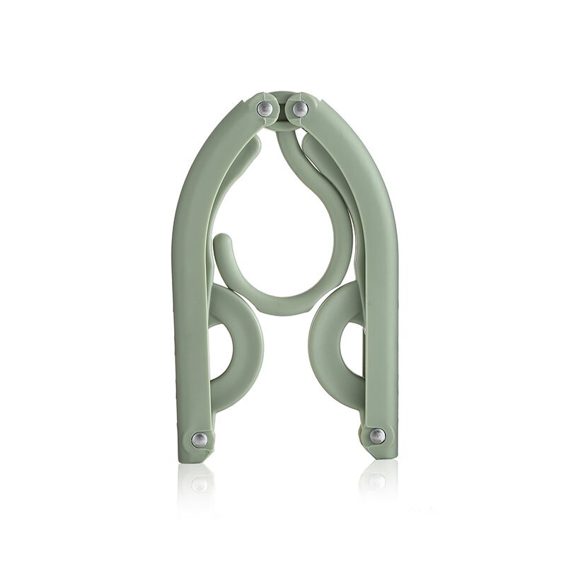 Cintre pliable de voyage multifonction | Support de séchage Portable en plastique, magique, couleur unie, permettant de gagner de l'espace, fournitures de voyage: Vert clair