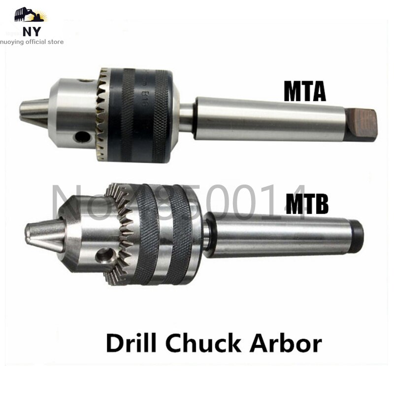 Drill Chuck 0.6-6mm Mount B10 B12 B16 B18 1-13MM 1-16MM Taper with Connector Rod Motor Shaft Key Wrench Power Tools