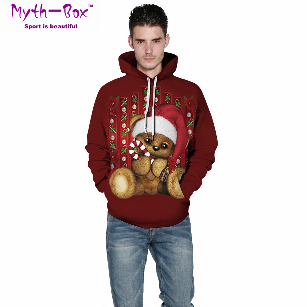 Vrouwen/Mannen Hoodie Sweatshirt Kerst Hoodies Vrouwen Kerstman Print Sportwear Sport Hooded Sweater Herfst Winter Streetwear Trui