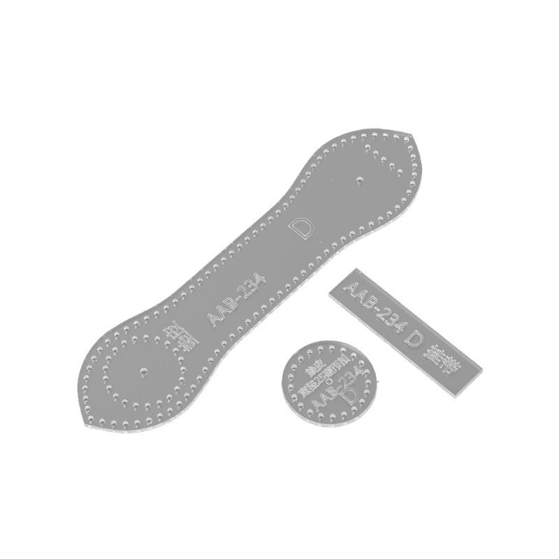 Acrylic Stencil DIY Leather Handmade Craft Key Chain Keyfob Pattern Buckle Sewing Template DIY Tools: D