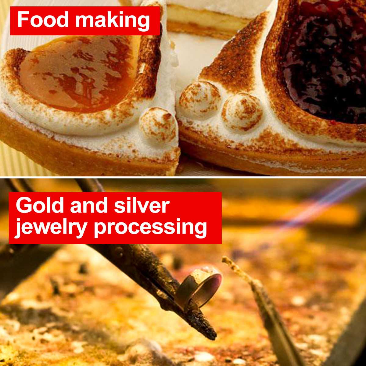 Electronic Ignition Spray Gun Head Liquefied High Temperature Gas Welding Gun With 205cm Hose