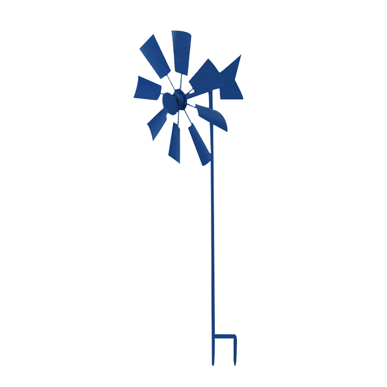 Wind Spinner For Garden Home Patio Backyard Outdoor Yard Durable Iron Art Weatherproof Easy Install Sculpture Lawn Villa: Blue