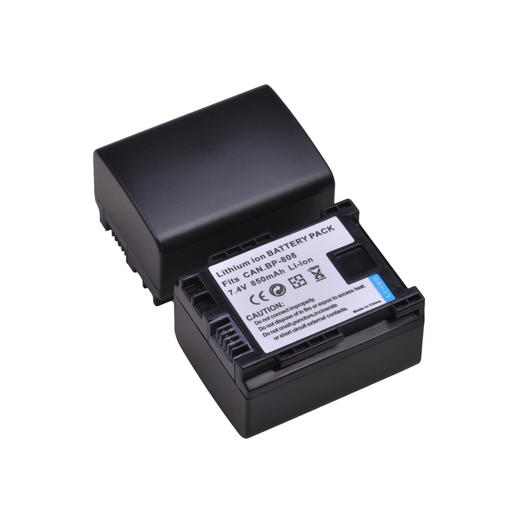1Pc 850mAh Rechargeable Battery for Canon BP-808 BP808 FS200 FS21 FS22 FS100 FS10 FS11 HF200 HF20 HFS100 HFS10 Camera Batteries