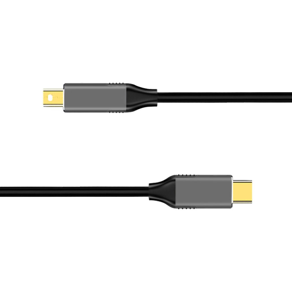 Usbc til mini displayport kabel 6ft usb type c tordenbolt 3 til mini dp ledning 4k praktiske bærbare kabler