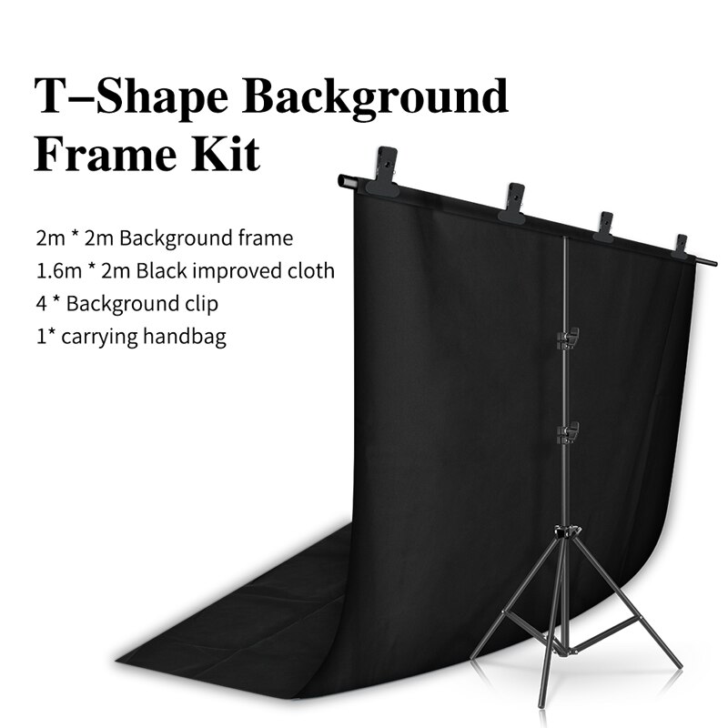 Sh T-Vorm Achtergrond Stand Kit Met Achtergrond Doek Video Chroma Key Groen Scherm Frame Stand Voor Fotografie Photo studio Props: Kit 4