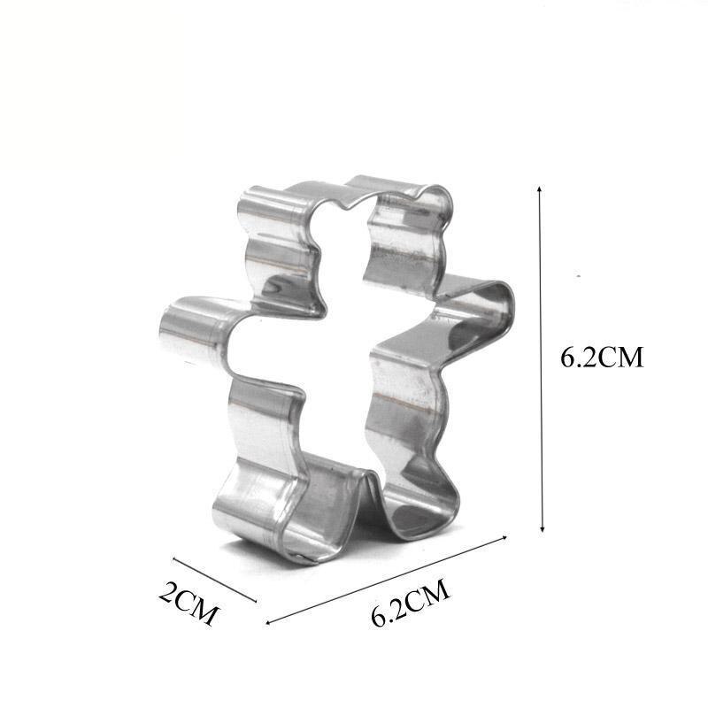 6 stuks /20 stuks koekjesvormpjes roestvrij staal beer dier cartoon vorm koekje fondant gebak decoratie bakgereedschap