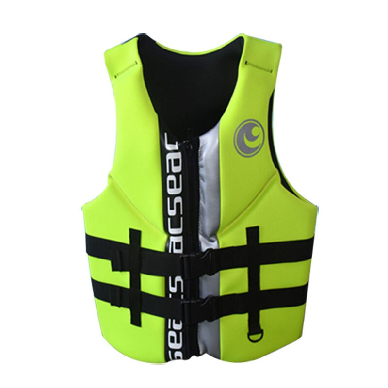 Lifevest Volwassen Neopreen Reddingsvesten Zwemmen Drijvende Zwemvest Pfd Type Iii Ski Vest/Life Maat S Tot Xxxl: Green / L