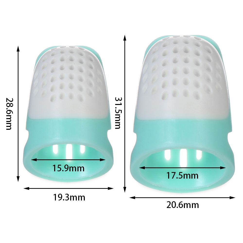 Dedal multifuncional semiabierto para dedos, dedal de silicona transpirable, protector, accesorios de costura para manualidades, 1 ud.