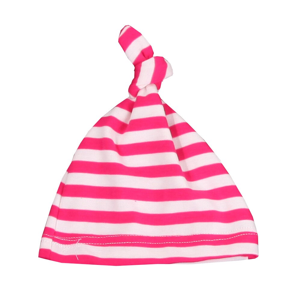 Baumwolle Neugeborenen Baby Hütte knoten Baby Mütze Hütte Für Jungen Mädchen Solide gestreift Neugeborene Kappe Ohren Frühling Sommer Baby Reifen kappen