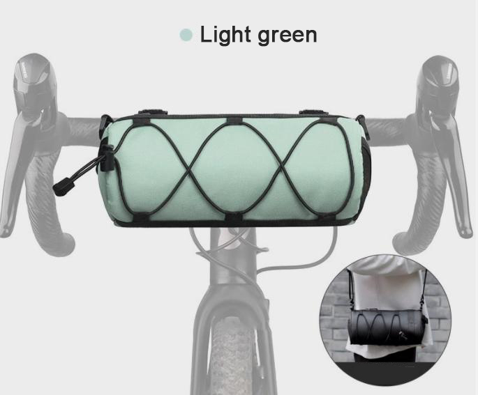 Fietsvoorstuurtas Buiten Fietsopslag Multifunctionele Fietsen MTB-tassen Draagbare rijschoudertas Fietsaccessoires: Licht Groen