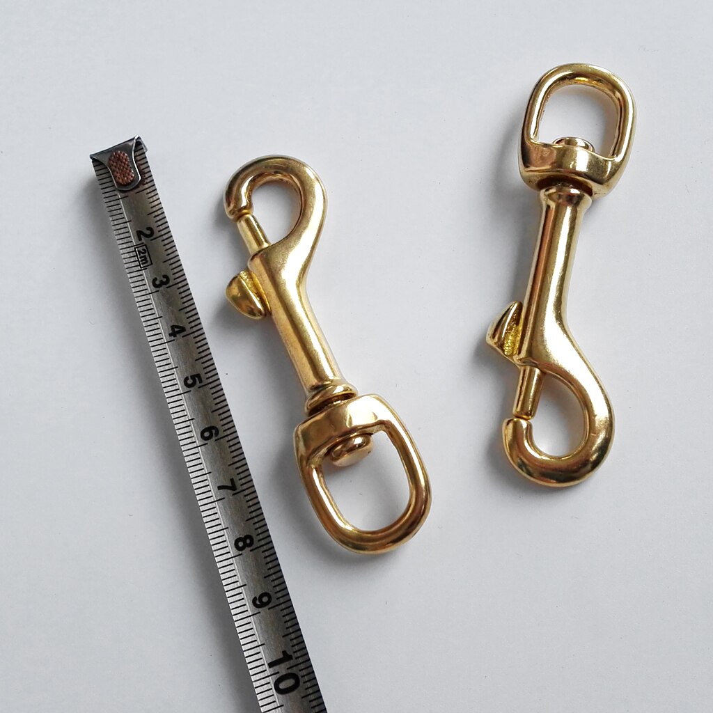 4-Piece Swivel Carabiner With Brass Single End For Scuba Diving Water Sports Pool Kayak Boat Paddle Leash Accessories