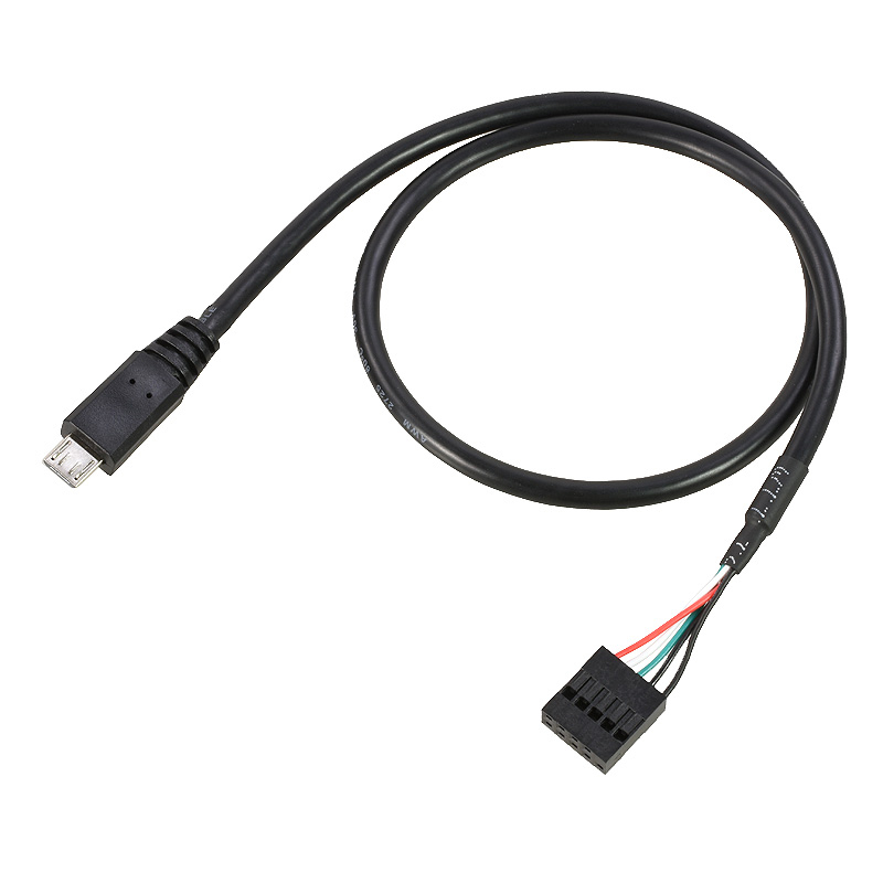Placa base de ordenador PC 9P a Micro USB a DuPont 2,54mm 5Pin DuPont USB a Micro USB cable de datos papel de aluminio + cable de malla tejida