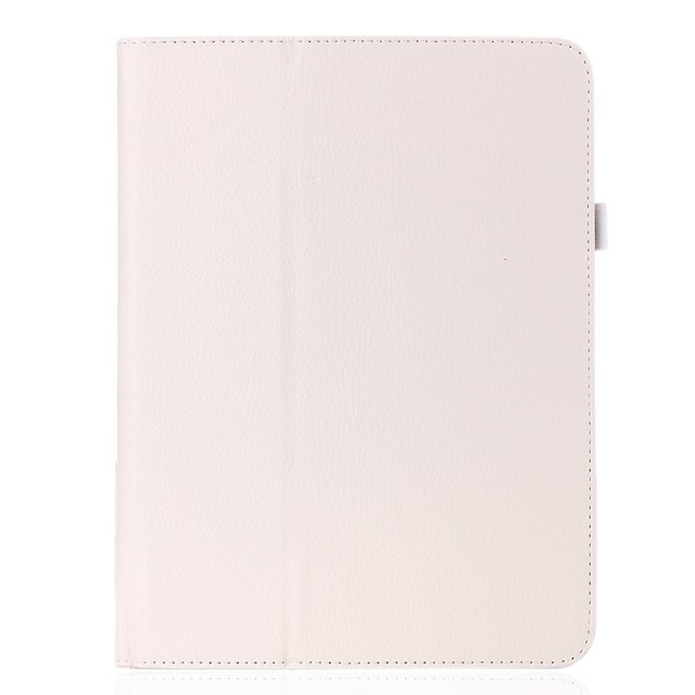 Voor samsung galaxy tab 4 10.1 inch  t530 t531 t535 sm-t530 t533 sm-t531 sm-t535 tab 4 tablethoes tablet holster leren hoes: Wit