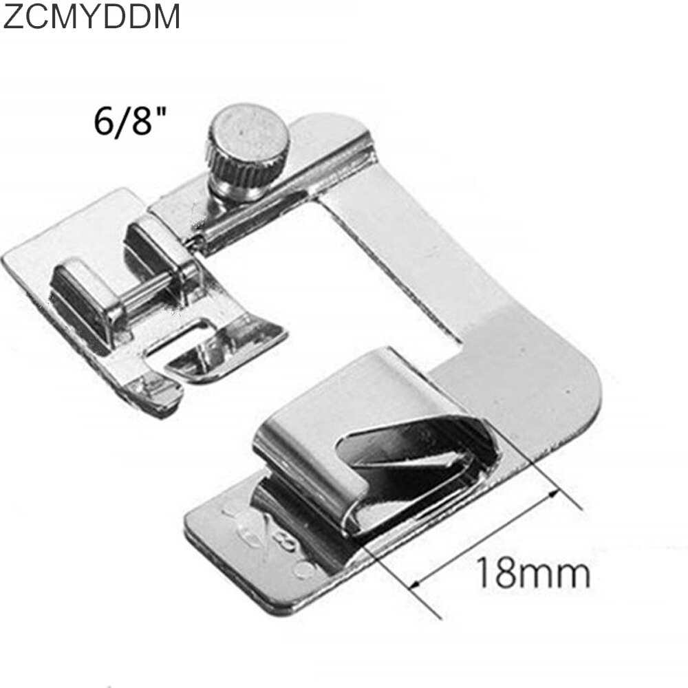 ZCMYDDM 3 Size Rolled Hem Presser Hemmer Foot 1/2Inch 3/4Inch 1Inch for Brother Singer Low Shank DIY Sewing Machine Tool: 6 8