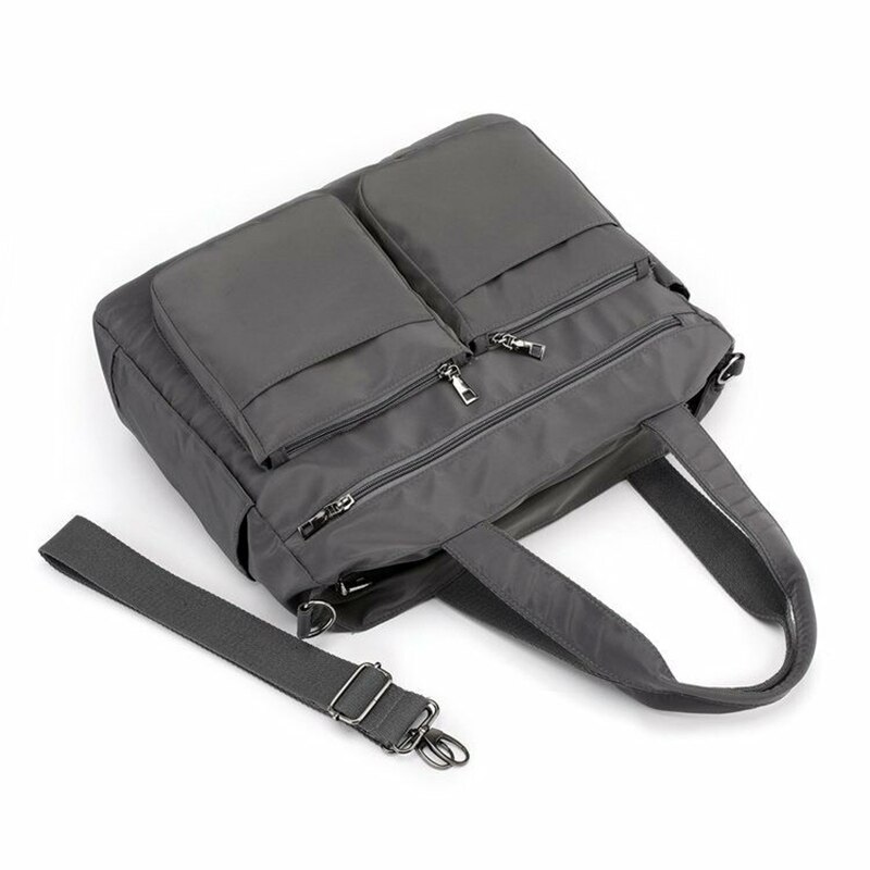 Vrouwen Grote Capaciteit Nylon Handtassen Waterdichte Winkelen Schoudertas Multi-Pocket Solid Casual Tassen