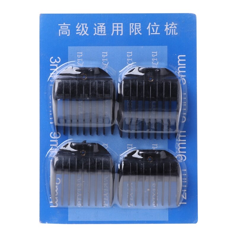 Guía Universal para cortar el pelo, guía de límite de juegos de peines, accesorio protector de guía de tamaño 3.69.12mm 4 Uds.
