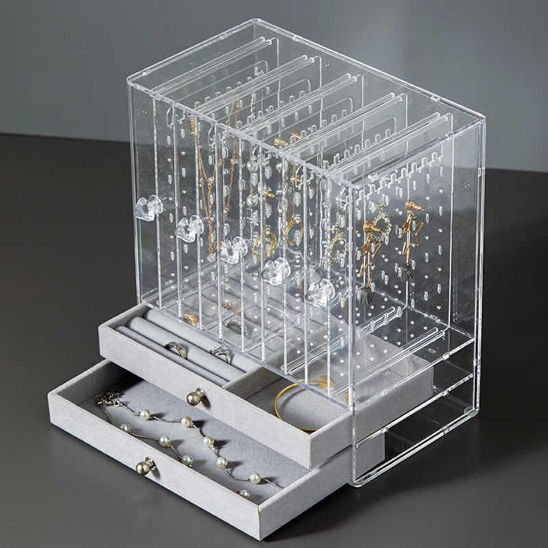 Monitorverhoger HWC-L98, monitorstandaard Schermverhoger Opbergdoos met lade 7x34x31cm