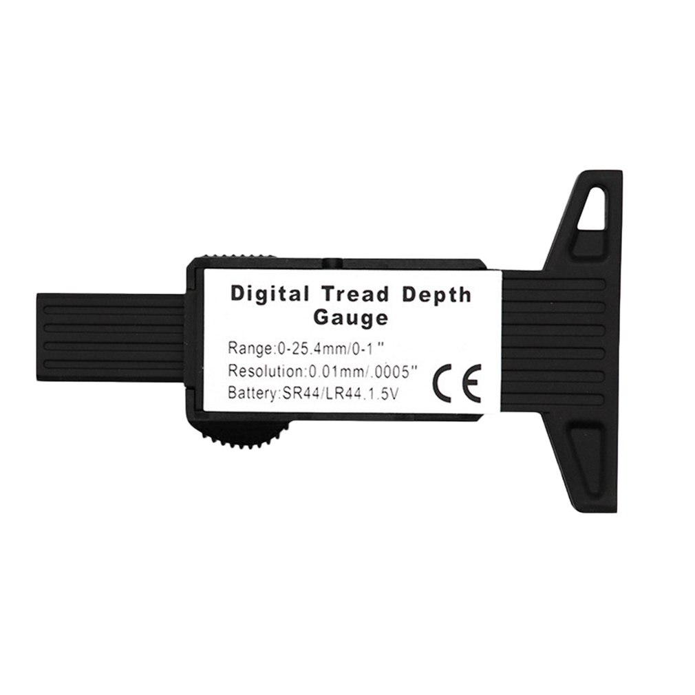 Comprobador de profundidad Digital para neumático de coche 0-25mm Profundidad del dibujo del neumático calibrador medidor calibrador de herramienta de medición pantalla LCD Medición de neumáticos