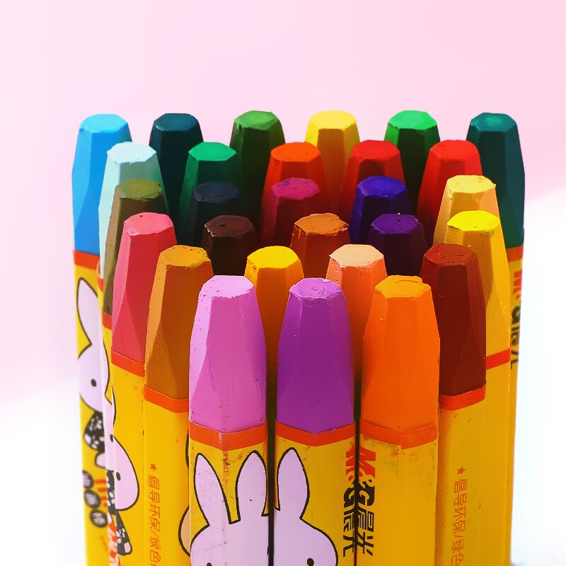 12/24/36 Colors Per Box Deli Wax Crayon Kids Oil Painting Stick Candy Color Oil Pastel Crayon Child Safety Non-toxic Pastel 0101
