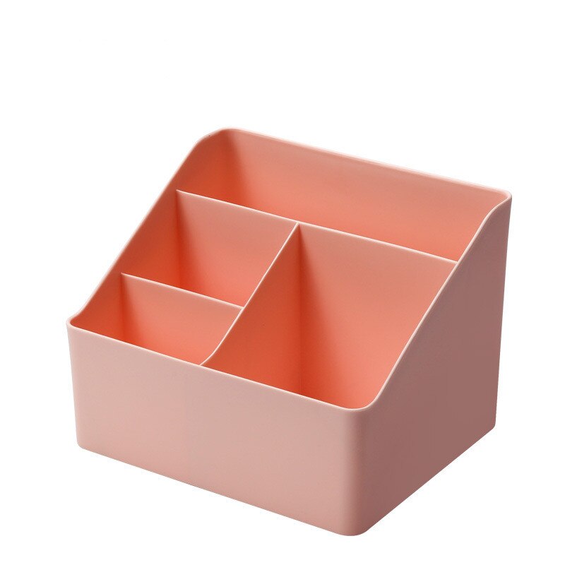 Kosmetisk opbevaringsboks skrivebordsrum opbevaringsboks rum makeup organizer: Lyserød