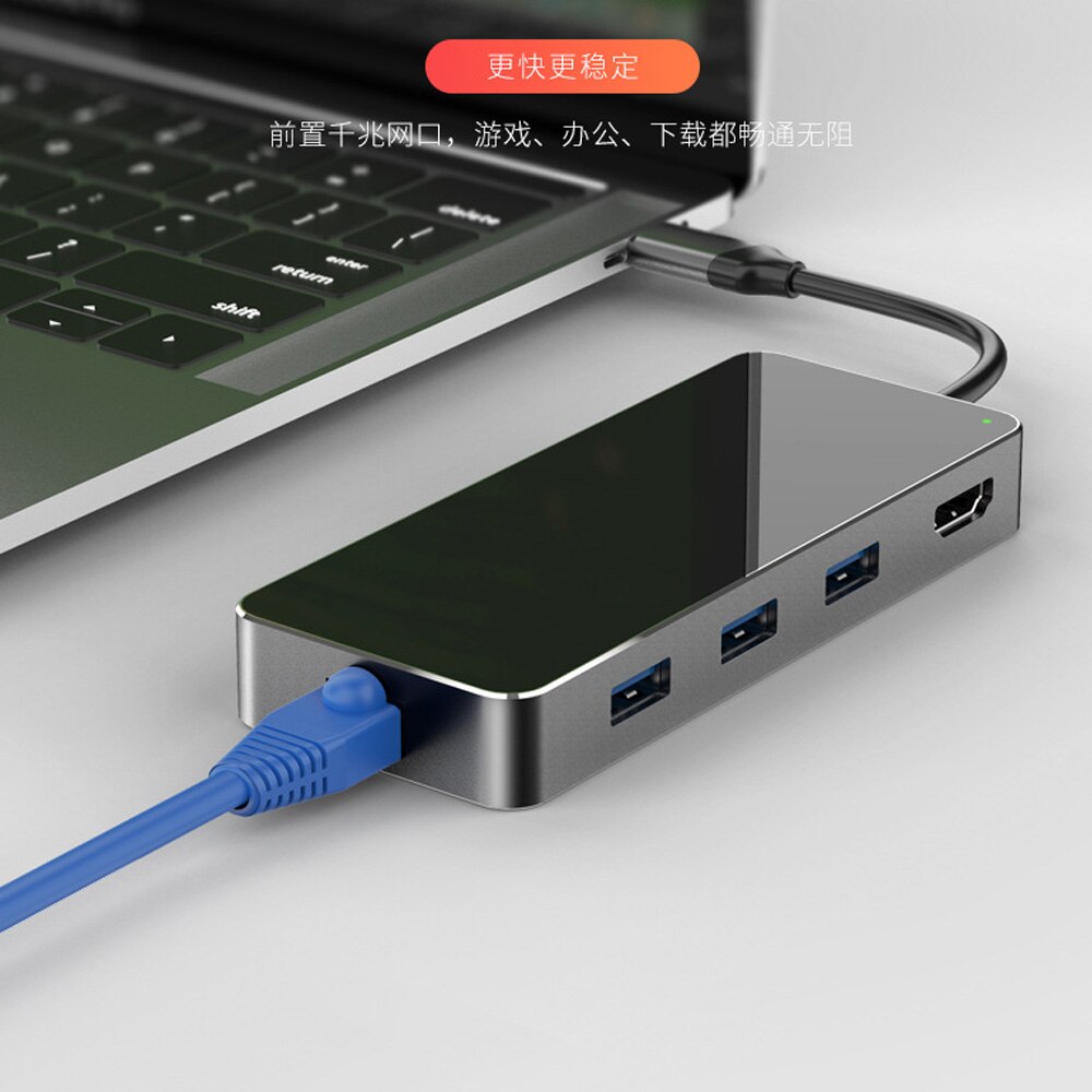 9in1 USB Type C Hub Adapter For Samsung LG Google Macbook Ethernet ,4K HDMI,VGA,USB 3.0 Ports,TF SD Card Reader,PD Fast Charger