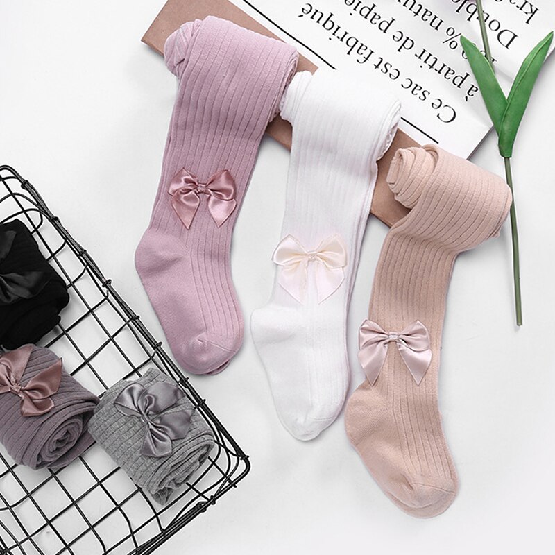 Herbst Winter Baby Strumpfhosen Für Neugeborene Baby Mädchen Strumpfhosen Art Gestrickte Großen Bogen Prinzessin Mädchen tanzen Strumpfhosen Weichen Säuglings Kleidung