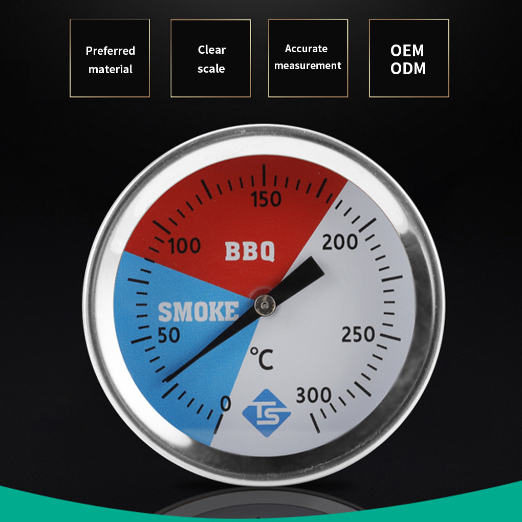 Kitchen Food Cooking Thermometer Dial Metal Temperature Gauge Waterproof Portable Barbecue Baking Thermometer